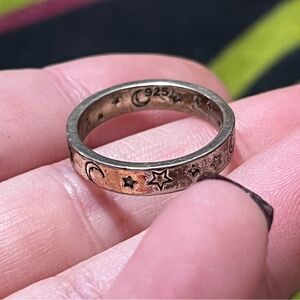 VTG Whimsigoth Celestial Sterling Silver 925 Size 5 3/4 Ring